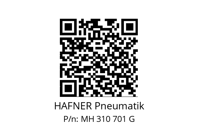   HAFNER Pneumatik MH 310 701 G