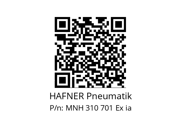   HAFNER Pneumatik MNH 310 701 Ex ia