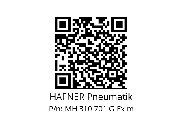   HAFNER Pneumatik MH 310 701 G Ex m