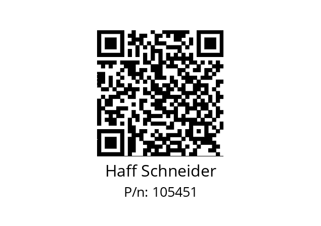   Haff Schneider 105451