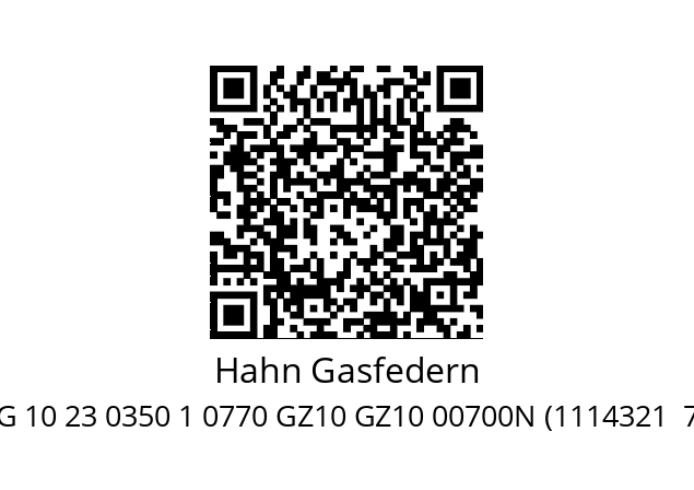   Hahn Gasfedern G 10 23 0350 1 0770 GZ10 GZ10 00700N (1114321  700N)