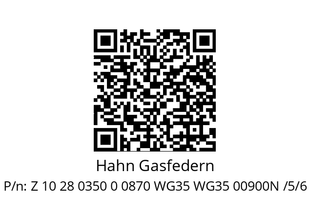   Hahn Gasfedern Z 10 28 0350 0 0870 WG35 WG35 00900N /5/6