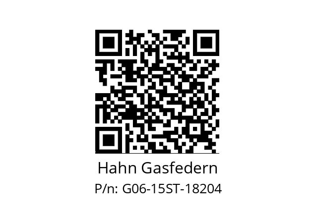   Hahn Gasfedern G06-15ST-18204