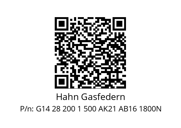   Hahn Gasfedern G14 28 200 1 500 AK21 AB16 1800N