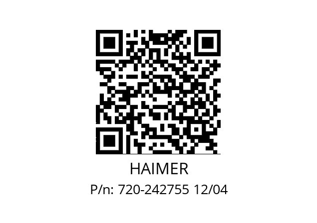   HAIMER 720-242755 12/04