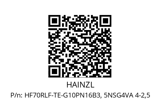   HAINZL HF70RLF-TE-G10PN16B3, 5NSG4VA 4-2,5