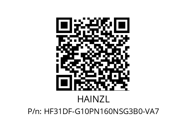   HAINZL HF31DF-G10PN160NSG3B0-VA7