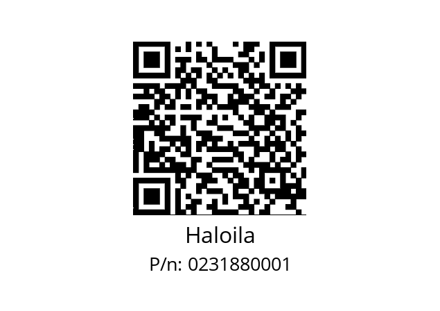   Haloila 0231880001