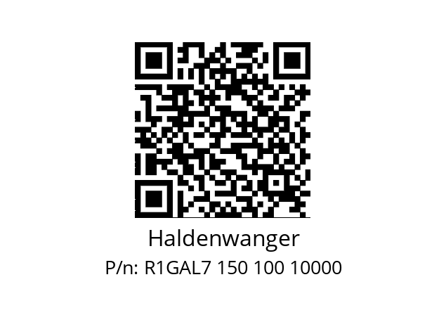   Haldenwanger R1GAL7 150 100 10000