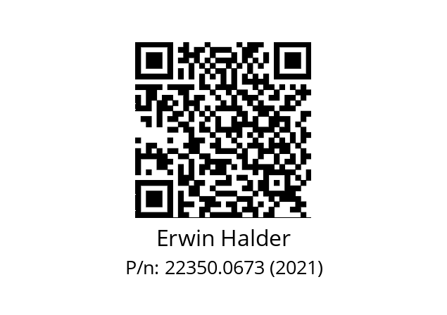   Erwin Halder 22350.0673 (2021)