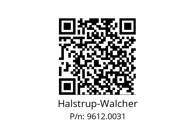   Halstrup-Walcher 9612.0031