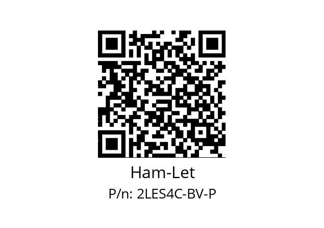   Ham-Let 2LES4C-BV-P