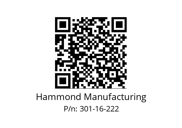   Hammond Manufacturing 301-16-222