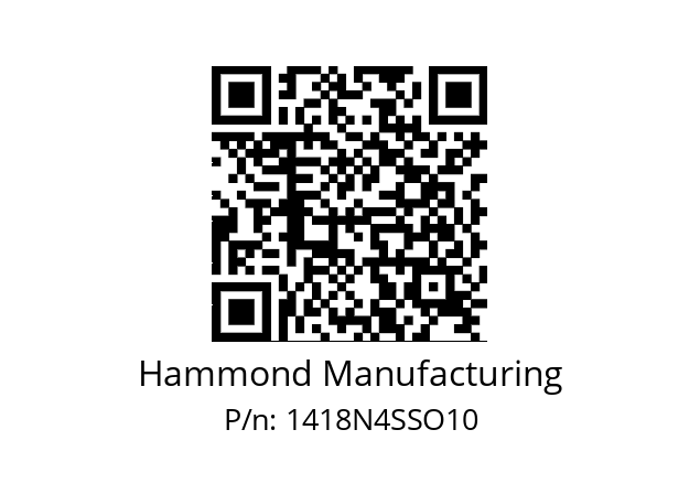   Hammond Manufacturing 1418N4SSO10