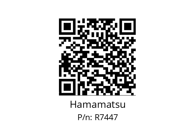   Hamamatsu R7447