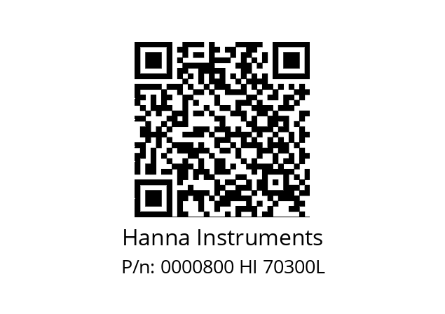   Hanna Instruments 0000800 HI 70300L