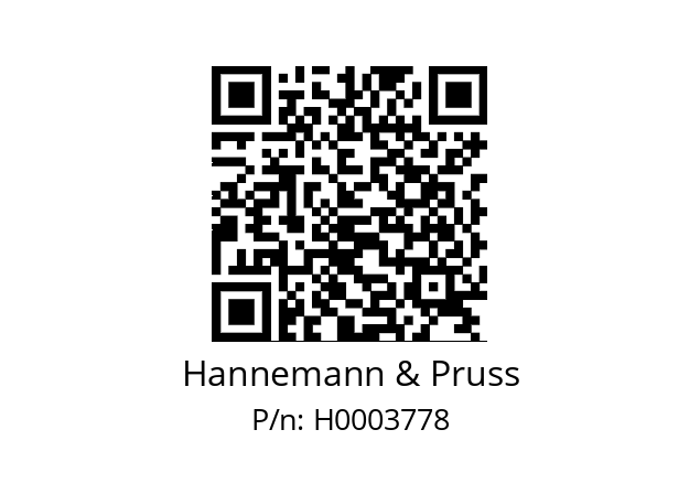   Hannemann & Pruss H0003778