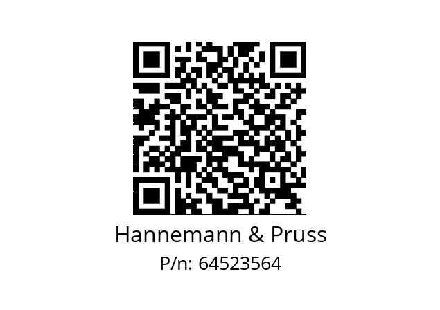   Hannemann & Pruss 64523564