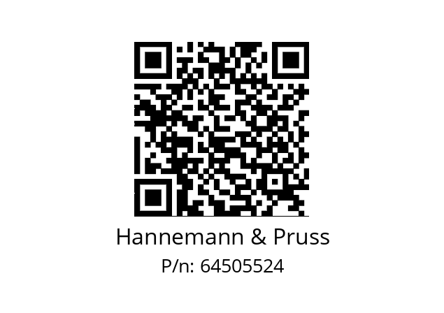   Hannemann & Pruss 64505524