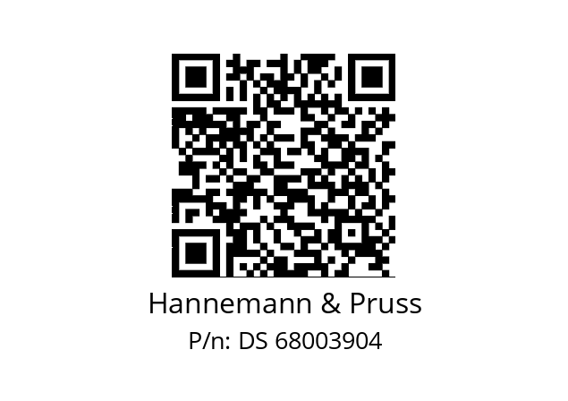   Hannemann & Pruss DS 68003904