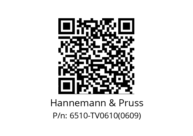   Hannemann & Pruss 6510-TV0610(0609)