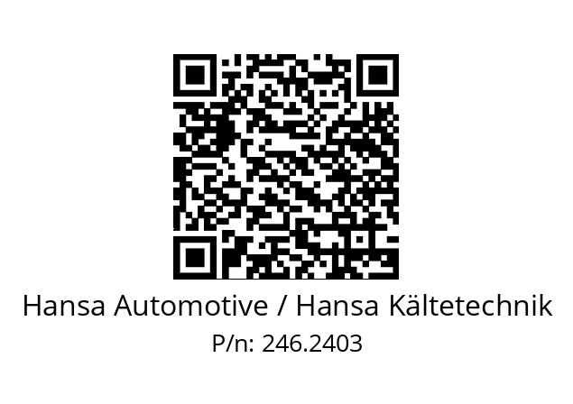   Hansa Automotive / Hansa Kältetechnik 246.2403