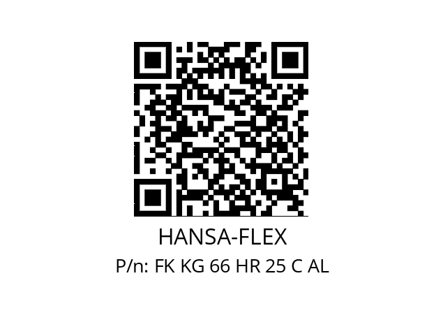   HANSA-FLEX FK KG 66 HR 25 C AL