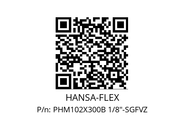   HANSA-FLEX PHM102X300B 1/8"-SGFVZ