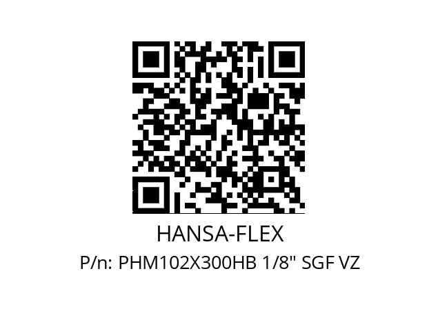   HANSA-FLEX PHM102X300HB 1/8" SGF VZ