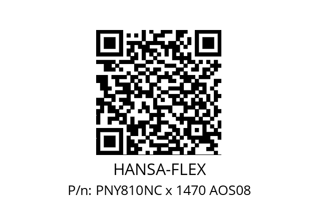   HANSA-FLEX PNY810NC x 1470 AOS08