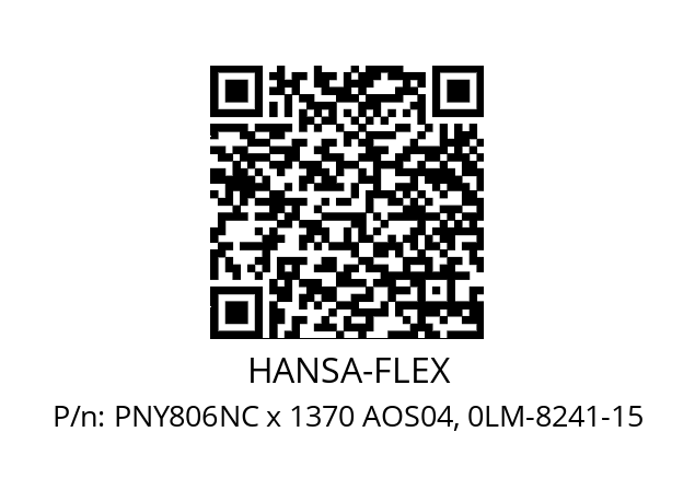   HANSA-FLEX PNY806NC x 1370 AOS04, 0LM-8241-15