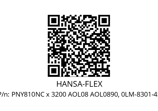   HANSA-FLEX PNY810NC x 3200 AOL08 AOL0890, 0LM-8301-45