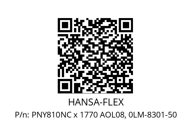   HANSA-FLEX PNY810NC x 1770 AOL08, 0LM-8301-50