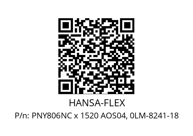   HANSA-FLEX PNY806NC x 1520 AOS04, 0LM-8241-18