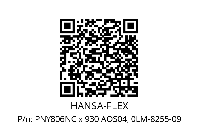   HANSA-FLEX PNY806NC x 930 AOS04, 0LM-8255-09