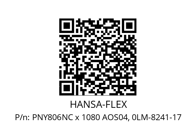   HANSA-FLEX PNY806NC x 1080 AOS04, 0LM-8241-17