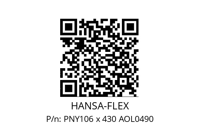   HANSA-FLEX PNY106 x 430 AOL0490