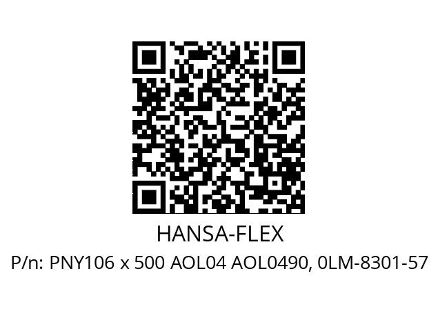   HANSA-FLEX PNY106 x 500 AOL04 AOL0490, 0LM-8301-57