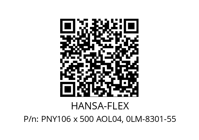   HANSA-FLEX PNY106 x 500 AOL04, 0LM-8301-55