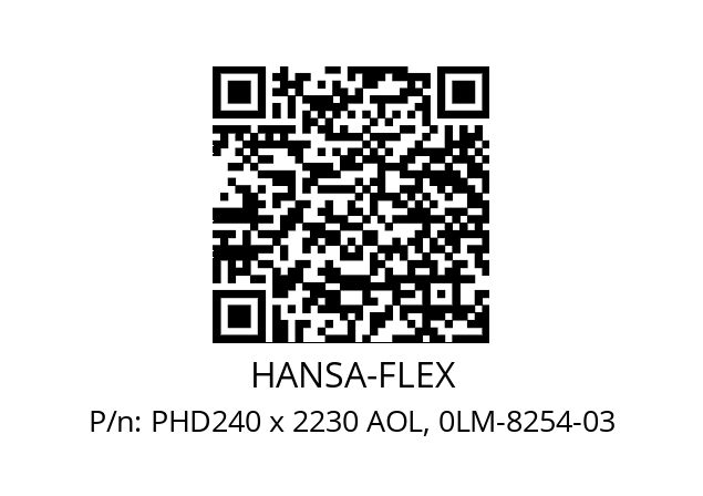   HANSA-FLEX PHD240 x 2230 AOL, 0LM-8254-03