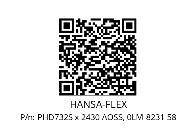   HANSA-FLEX PHD732S x 2430 AOSS, 0LM-8231-58