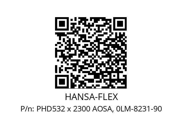   HANSA-FLEX PHD532 x 2300 AOSA, 0LM-8231-90