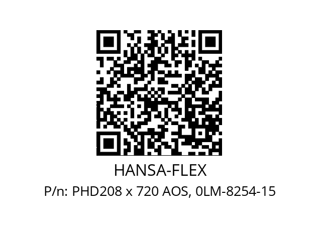   HANSA-FLEX PHD208 x 720 AOS, 0LM-8254-15