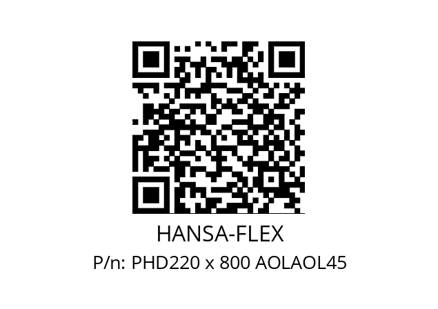   HANSA-FLEX PHD220 x 800 AOLAOL45