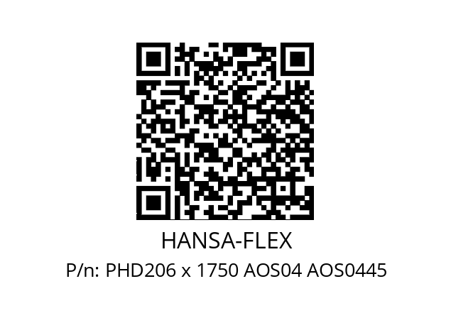   HANSA-FLEX PHD206 x 1750 AOS04 AOS0445