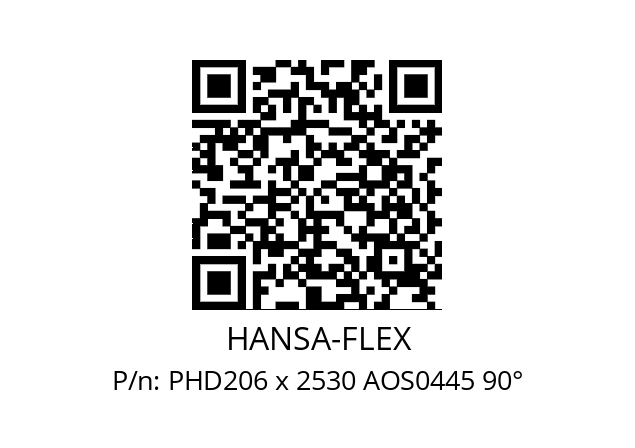   HANSA-FLEX PHD206 x 2530 AOS0445 90°