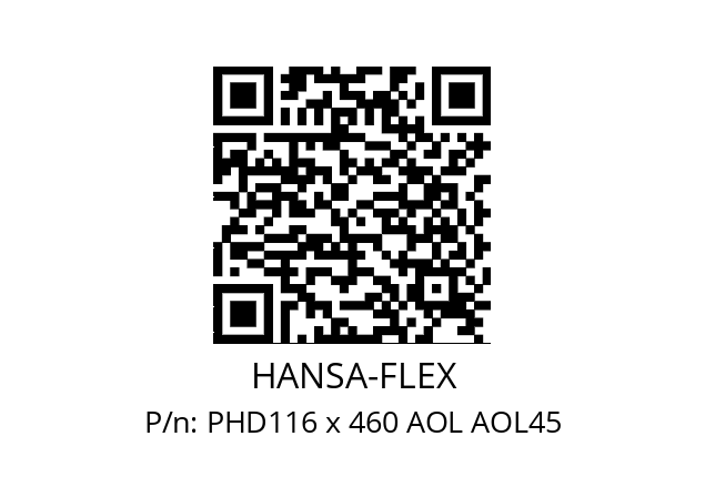   HANSA-FLEX PHD116 x 460 AOL AOL45