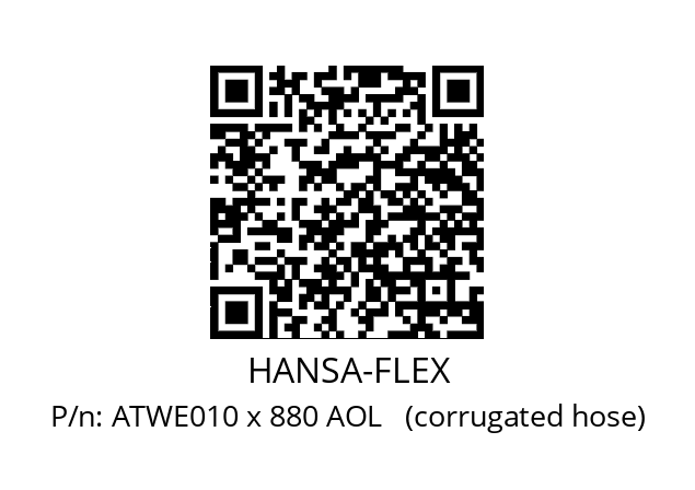   HANSA-FLEX ATWE010 x 880 AOL   (corrugated hose)