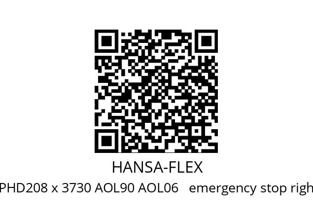   HANSA-FLEX PHD208 x 3730 AOL90 AOL06   emergency stop right FS2