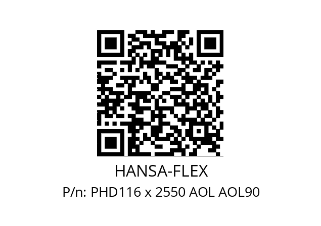   HANSA-FLEX PHD116 x 2550 AOL AOL90